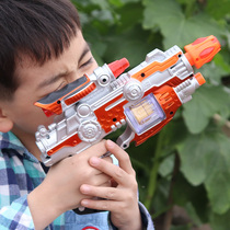 Rotating bullet vibration revolver Childrens toy pistol electric sound and light Little boy hand grab toy gun simulation