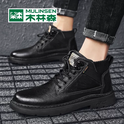 木林森 Martens, трендовые ботинки, коллекция 2021, в корейском стиле