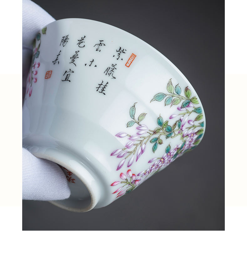 Jingdezhen porcelain on kung fu manual personal single cup powder enamel cups sample tea cup sabingga sukdun dergici jimbi masters cup