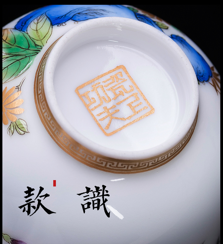 Jingdezhen tea tea set of checking the sample tea cup, master cup huai hand - made kung fu small single glass ceramic cups