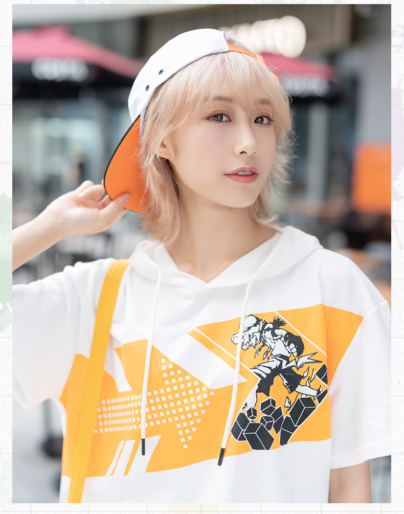 Moeyu va chạm vàng thế giới xung quanh quần áo anime tay ngắn trùm đầu áo thun quần ngắn mũ thứ hai nhân dân tệ mùa hè - Carton / Hoạt hình liên quan hoạt hình dán