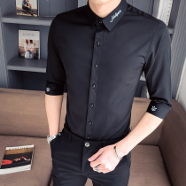 2021 Summer Mens 70% Sleeves Shirt Body Short Sleeves Mid Sleeve Shirt Embroidered Ruffers Design Sensation Casual Inch