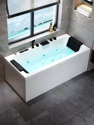 Bath home Adult Small apartment double bath tub acrylic independent shower integrated thermostatic massage bathtub