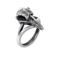 Alchemy Gothic British A brand official authentic Gothic crow skull ring Kleiner (R220)