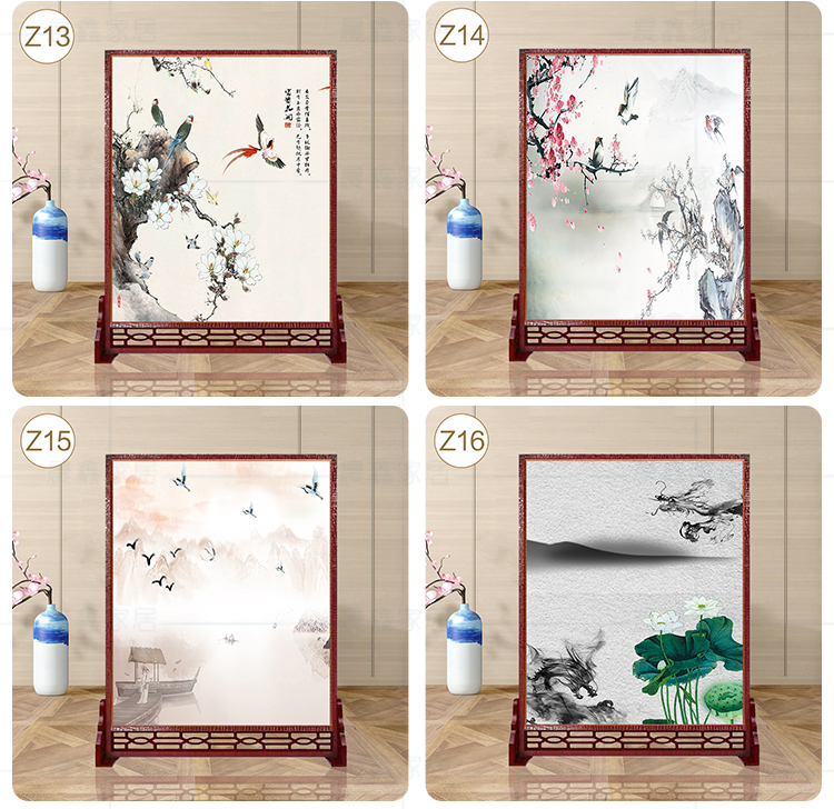 Mới Trung Quốc vách ngăn gỗ rắn phòng khách văn phòng khách sạn hiện đại Zen màn hình hai mặt hiên cổ điển màn hình ghế cổ - Màn hình / Cửa sổ vách ngăn trang trí
