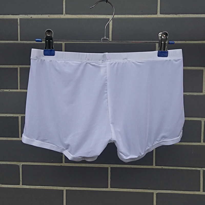 Jun cũng nam lụa băng trong suốt boyshort đồ lót liền mạch siêu mỏng siêu nhanh khô nhanh bó sát thanh niên quần short eo thấp quần lọt khe nam
