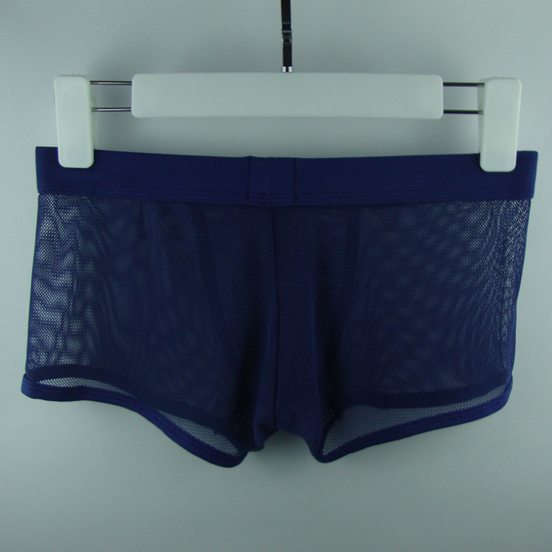 Quần lưới nam gạc trong suốt đồ lót siêu mỏng eo thấp gợi cảm quan điểm boxer đầu hè thanh niên thủy triều quần xì áo vú