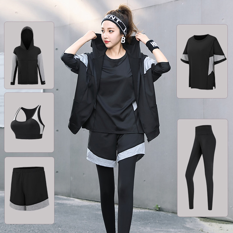 Autumn Winter Long Sleeve Fitness Suit Fat Mm Loose Large Size Code Speed Dry Breathable Running Yoga Gym Fitness Room Sports Suit Female Tide