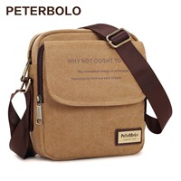 Trendy brand men's canvas bag shoulder bag Korean style casual canvas men's business crossbody bag small cross bag backpack wallet