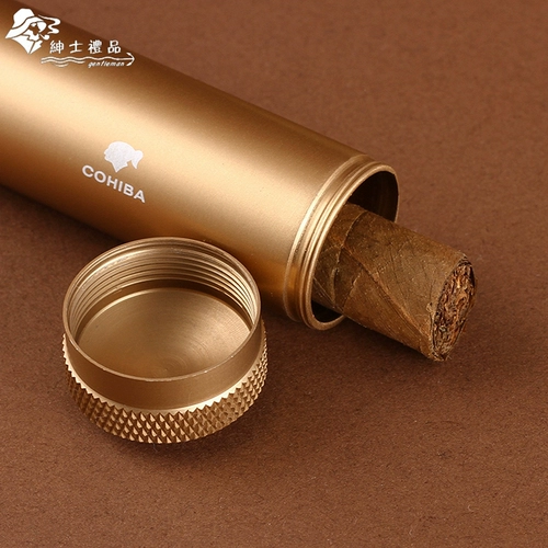 Простая гао -динг Куба импортированная сигарная дым Увлажняющая труба Сигара Увлажняющая трубка на открытом воздухе медные инструменты