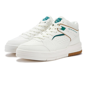 361 Degrees Men's High-Top Sneakers, Non-Slip New Product 2025 Winter Leather Sports Shoes, Waterproof Casual Shoes 57Z546613