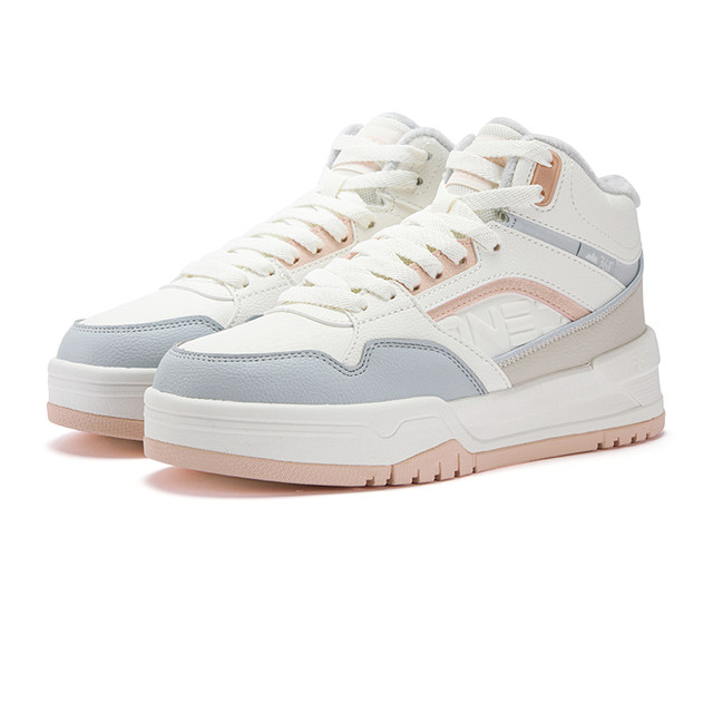 361 Degrees Genuine Women's Shoes 2025 Winter New Dad Shoes with Fur Lining Cotton Shoes Sports Lifestyle Shoes 58Z546642A