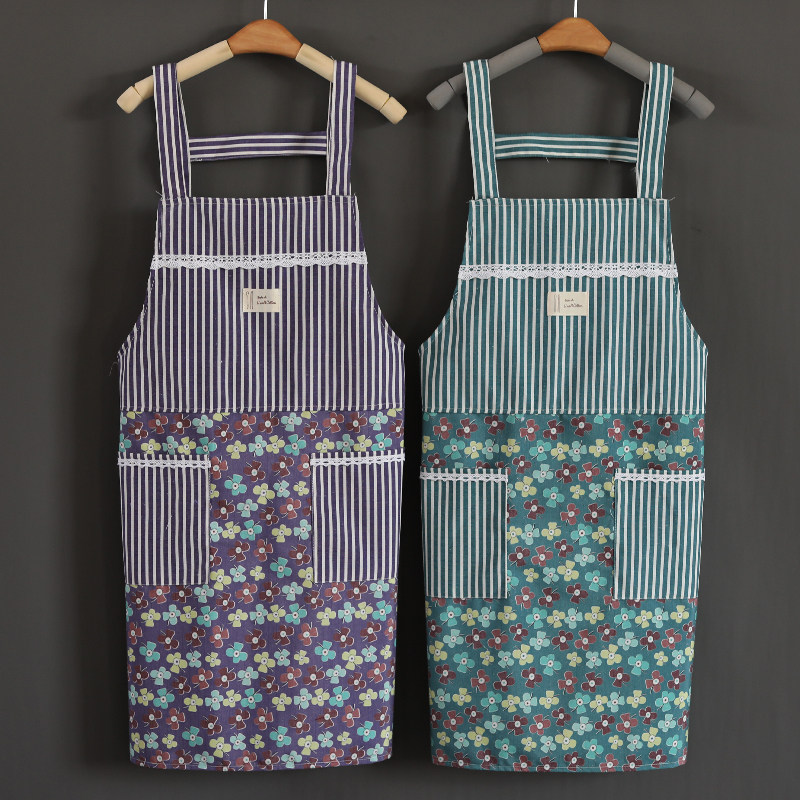 Apron waterproof and anti-oil home kitchen Summer thin ultrathin cooking housework dress Children Fashion work clothes custom-made