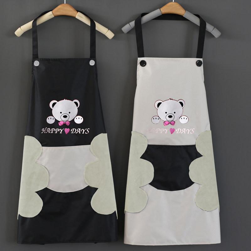 Erasable Apron apron Home Kitchen Waterproof Greaseproof Women's Fashion Day Style Hood Cooking workwear Male Custom logo