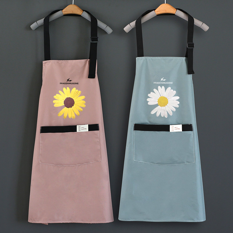 Apron Kitchen Home Waterproof Greaseproof Women Fashion Dresses Han Edition Work Cute Day Ensemble Men's Hood Adult Custom