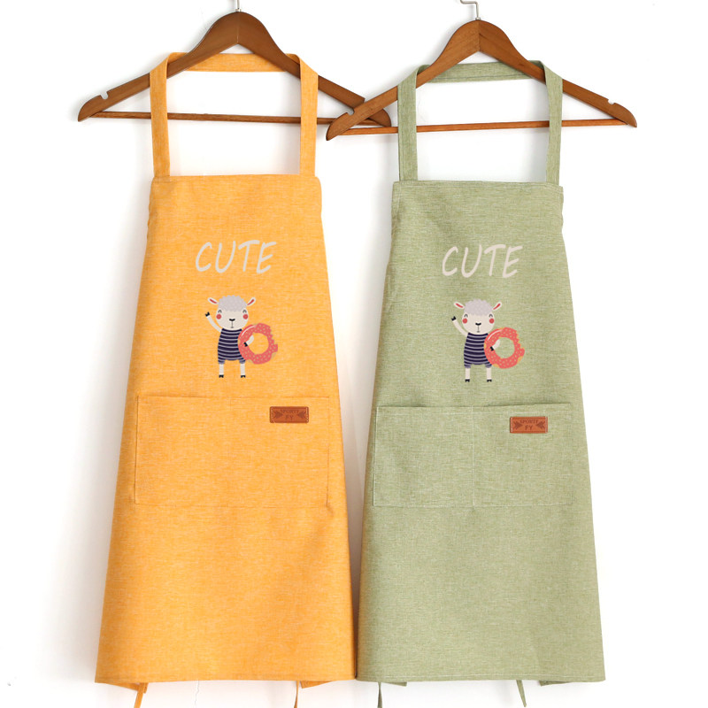 Apron Day Style Waterproof Oil Proof Women Fashion Home Kitchenette Cooking Housework Adults Work Clothes Waistline Custom Logo