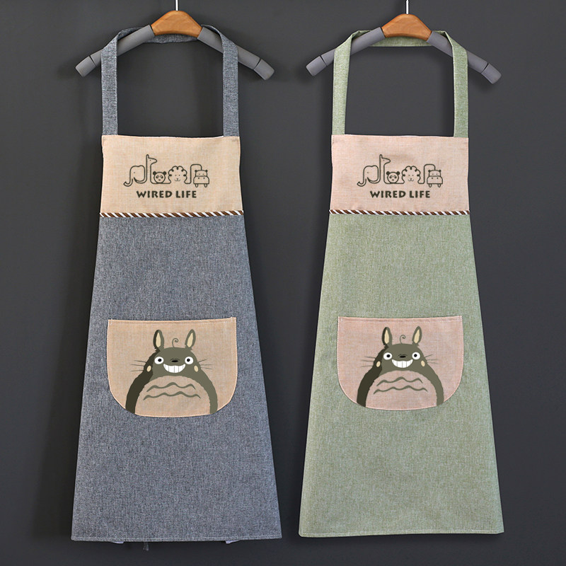 Kitchen Apron home Women's Double Fashion Cute Day Ensemble Korean Version Waterproof Oil Proof Work Cooking Grown-up Male