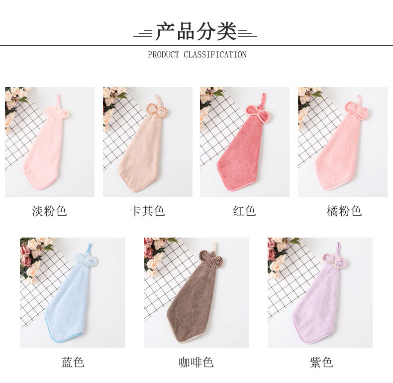 làm sạch dễ thương nơ nhà khăn thấm mạnh dày rửa vải vải khăn khăn nhỏ treo nhà bếp - Khăn tắm / áo choàng tắm giá khăn mặt