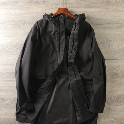 Водонепроницаемый дышащий тонкий плащ, приталенная толстовка с капюшоном