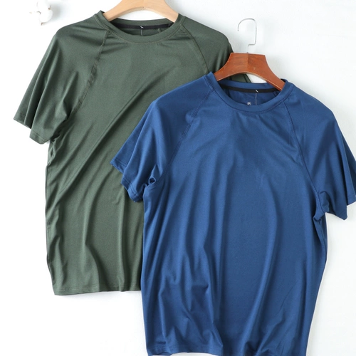 Быстросохнущая светоотражающая летняя спортивная футболка с коротким рукавом с круглым воротником, европейский стиль