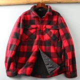 Бархатная мужская зимняя куртка для отдыха, удерживающая тепло рубашка, увеличенная толщина