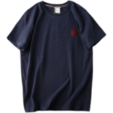 Летняя хлопковая модная трендовая футболка для отдыха, с вышивкой