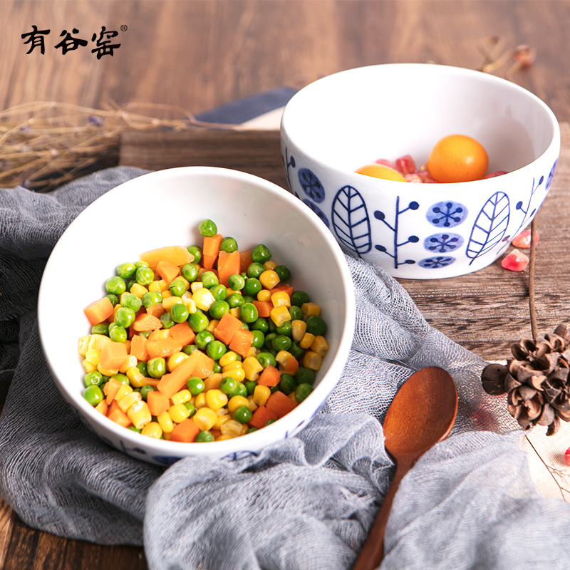 With the rural wind valley of ceramic up Japan uniform price tureen large bowl rainbow such use