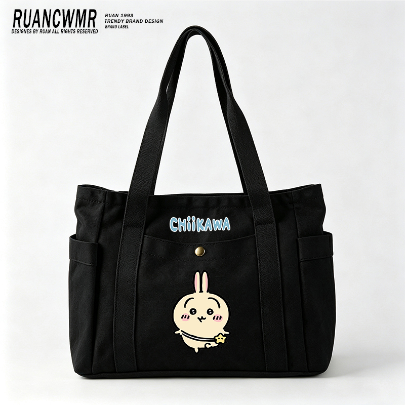 Chiikawa Canvas Bag, Chiikawa Small Bag, Tote Bag, Handbag, Japanese and Korean Style Tail Canvas Bag Chiikawa Canvas Bag, Chiikawa Small Bag, Tote Bag, Handbag, Japanese and Korean Style Tail Canvas Bag