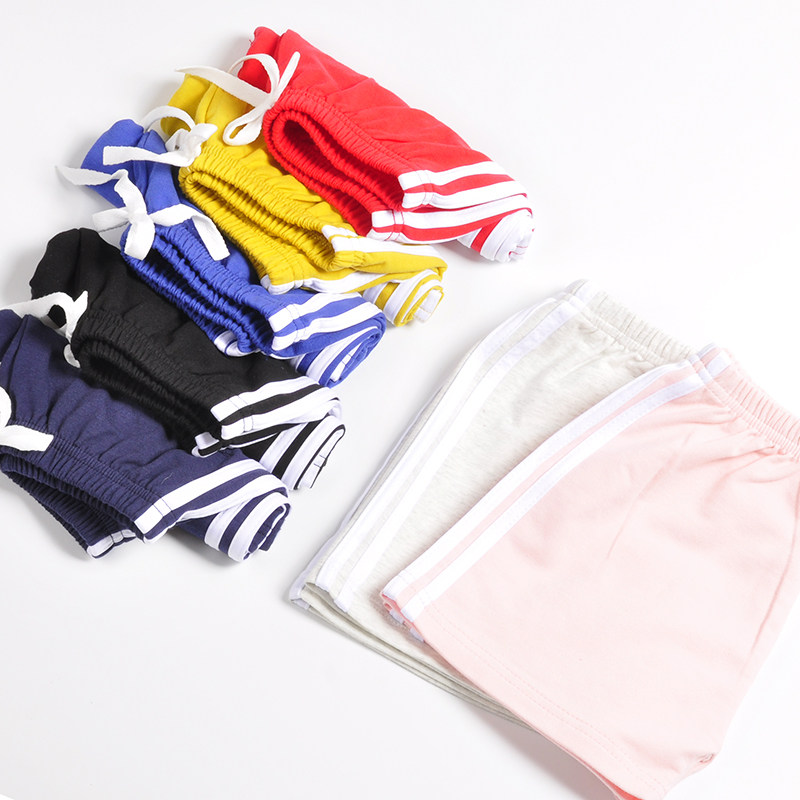 Middle and large children's cotton shorts, children's summer students, boys and girls, children's outer wear pants, thin hot pants, beach underwear