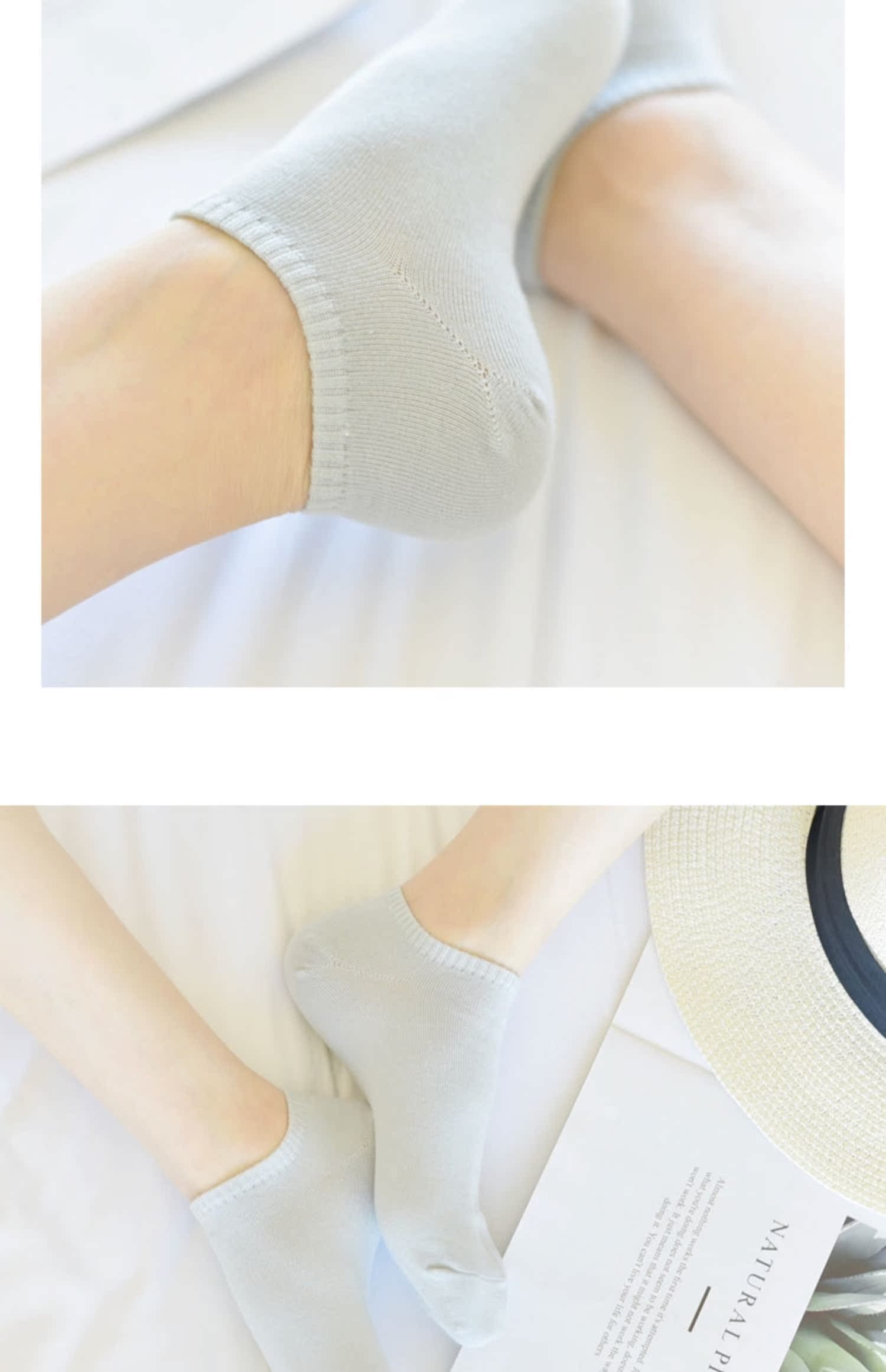 Mito vớ nữ thấp để giúp nông vớ cotton mùa xuân và mùa thu màu gió đại học vớ thuyền mỏng phần vớ thể thao thoáng khí - Bít tất nữ vớ cao