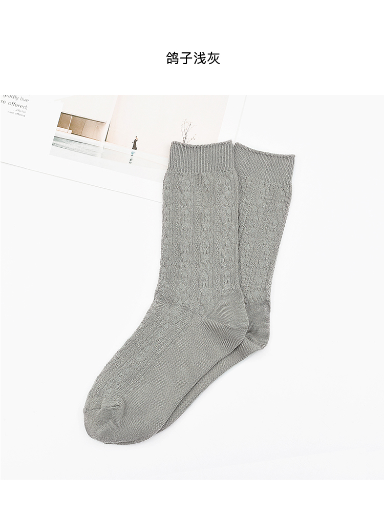 Mori văn học Hàn Quốc vớ ngắn Mùa xuân và mùa thu vớ cotton dày Anh retro xoắn cọc vớ màu đen vớ nữ - Bít tất nữ tất chân