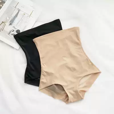 (abdomen high waist)Mitu shows thin and seamless ice silk body shaping underwear women's summer thin girdle cotton crotch