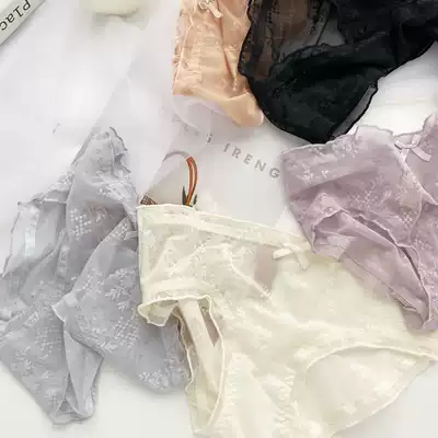 Mitu fairy lace summer thin breathable mesh Japanese cute sexy girl cotton crotch briefs