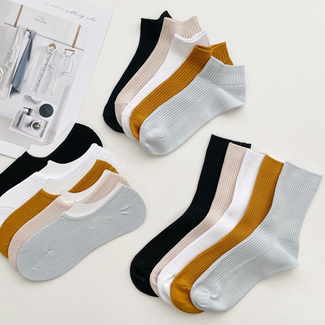 (NO) Rare combed cotton quality cattle! Four seasons classic cotton thin women's short socks three fits