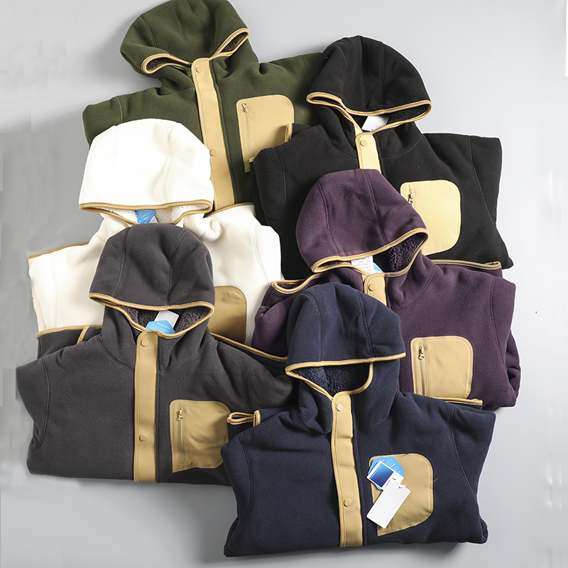 Thickened Lambswool Lining, Technology-Based Self-Heating, Windproof and Warm Polar Fleece Jacket, Unisex Outdoor Jacket Thickened Lambswool Lining, Technology-Based Self-Heating, Windproof and Warm Polar Fleece Jacket, Unisex Outdoor Jacket