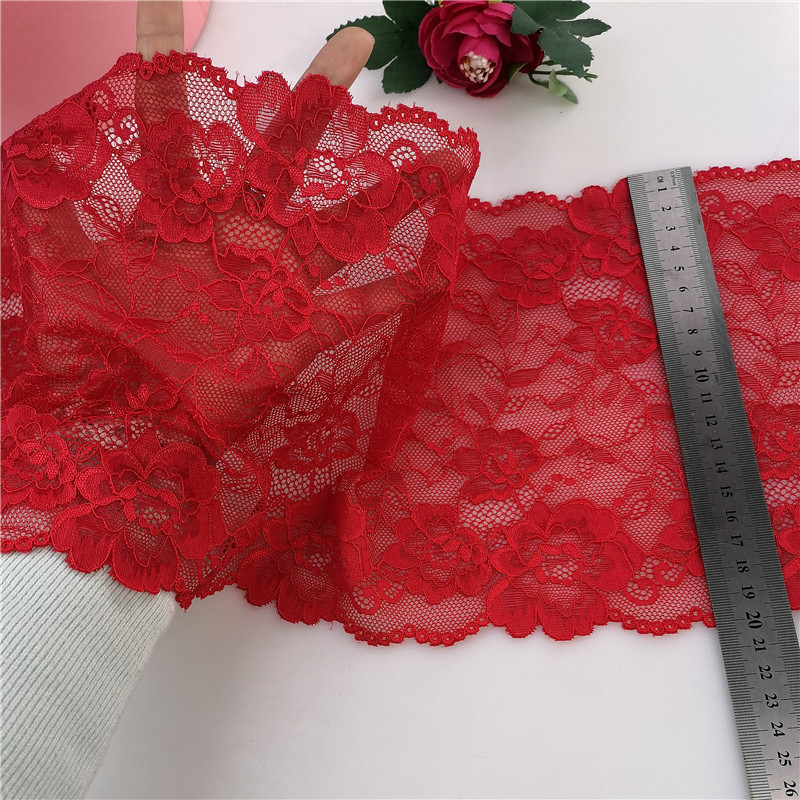 Red Lace Trim Accessories for Handmade DIY Sleeves, Collars, Skirt Edges, Curtain Decoration, Clothing Fabric Material Red Lace Trim Accessories for Handmade DIY Sleeves, Collars, Skirt Edges, Curtain Decoration, Clothing Fabric Material