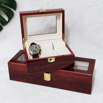 Simple retro wooden high-end manipulator watch box name watch display storage box gift box collection box collection box