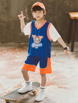  Next Kiss boys suit 2021 new CUHK childrens sports short-sleeved basketball suit boys western style Korean version