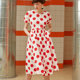 2024 summer long skirt design new polka dot holiday style