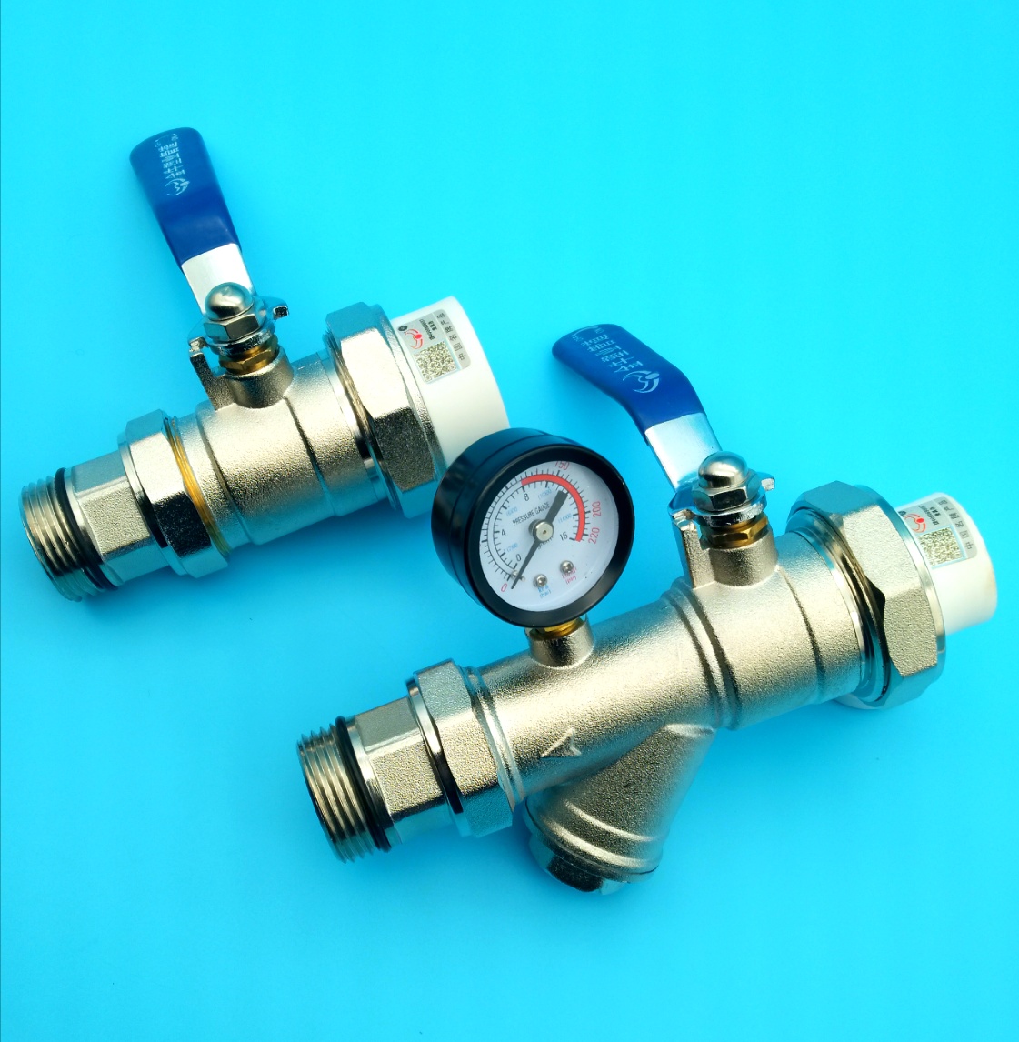 All copper gold bull ppr floor heating valve filter sleeve valve water divider valve live joint pressure gauge valve