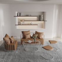 Nordic disposable technology cloth sofa modern simple clothing store small beauty salon Net red iron small apartment sofa