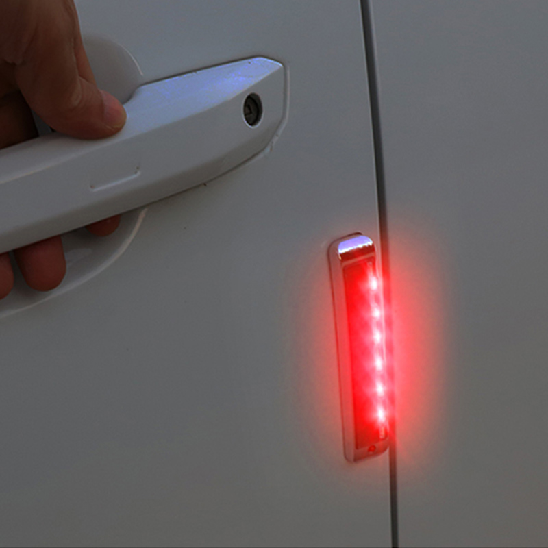 Car solar pops flashlights Anti-rear-end lamp LED light Decorative Lights warning lights retrofitted with running water lamps retrofitting supplies