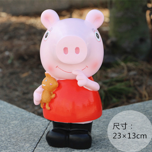 Piggy Peggy piggy bank resin Peggy George piggy bank phim hoạt hình dễ thương sáng tạo trẻ em món quà sinh nhật - Trang trí nội thất mẫu tủ trang trí phòng khách đẹp