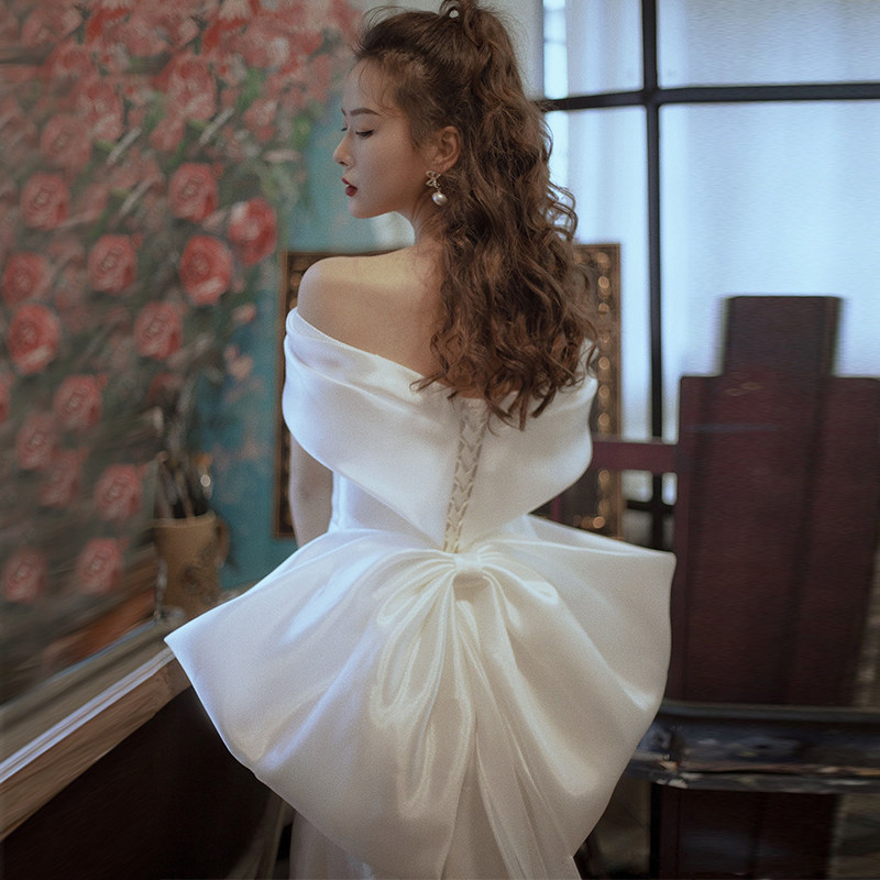 Sexy wedding dress, fitted elegant brace with bow, evening dress, french style, open shoulders, Sexy wedding dress, fitted elegant brace with bow, evening dress, french style, open shoulders,