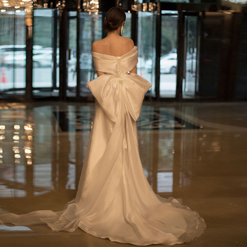 Sexy wedding dress, fitted elegant brace with bow, evening dress, french style, open shoulders, Sexy wedding dress, fitted elegant brace with bow, evening dress, french style, open shoulders,