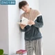 Jing Yun vài bộ đồ ngủ mùa đông dày dễ thương san hô lông cừu dịch vụ nhà nữ ấm áp flannel nam thiết lập nhà