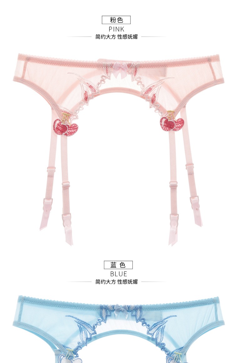 Girl Beauty House Sexy Slim Ren thêu Vớ Cherry Series Cám dỗ Hấp dẫn Vớ Stockings Set the gioi phu kien thoi trang