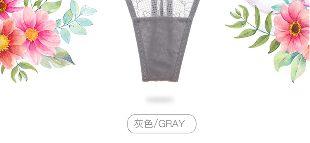 Cô gái làm đẹp nhà Châu Âu và Mỹ gợi cảm dây đeo thong mỏng trong suốt ren gợi cảm quần lót nữ thun lạnh siêu mỏng
