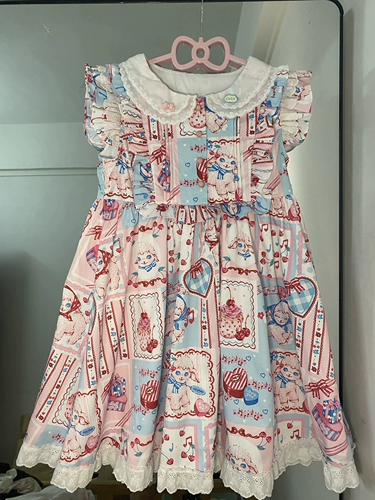 Преднамеренно джинсовая ягненка дофаминовая возлюбленная, SP Junior School Account Friends Original Lolita