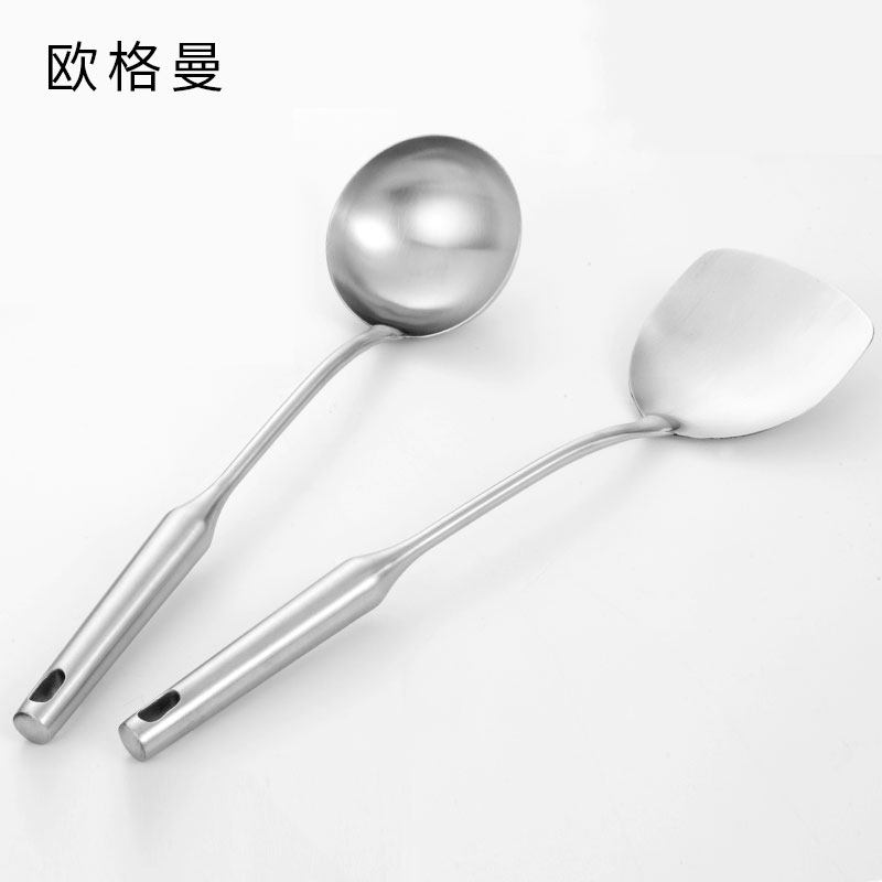 Ogman kitchen utensils kitchen cooking utensils 304 stainless steel spatula set cookware shovel spoon full set of cooking